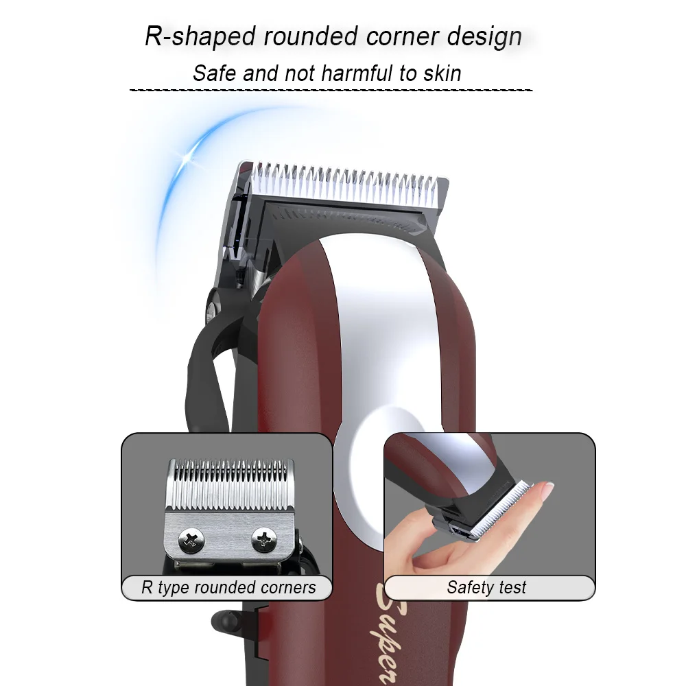 Magiccomparator-Tondeuse à cheveux électrique sans fil aste par USB, outil de coupe de barbe injuste pour hommes