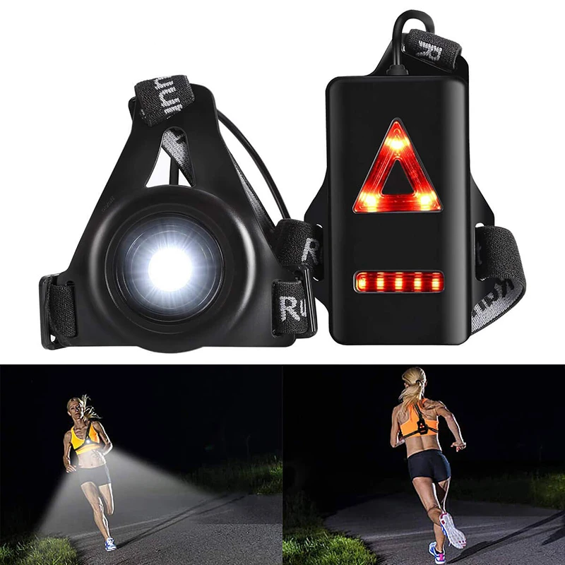 

Waterproof Outdoor Sport Running Lights LED Night Cycling Flashlight Warning Bike Light USB Chest Lamp Walking Night Jogging