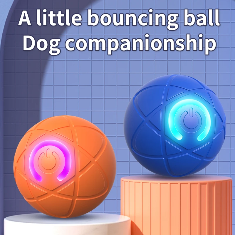 Bola de juguete inteligente para perro, juguete interactivo electrónico para mascotas, bola móvil, USB, juguete de compañero automático, pelota de