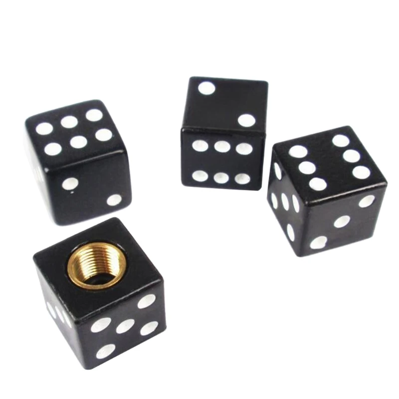 Stem Caps Personality Dices Tire Caps,Universal Dust Proof Stem Covers for DropShipping