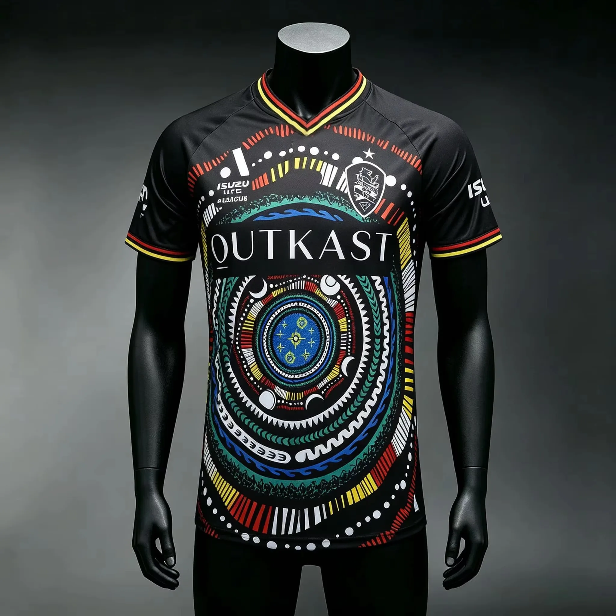 23-24 Brisbane Roar Indigenous Art Print Soccer Jersey Men Kid Football Shirt Match Training Uniform Australia Fan Sports