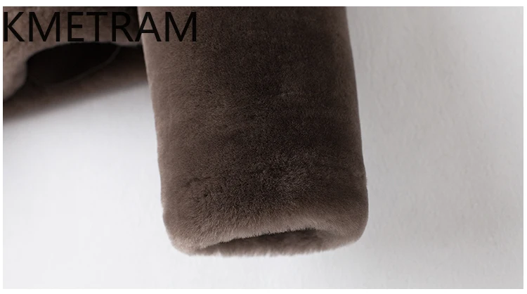 سترة نسائية من صوف ميرينو الطبيعي من جلد الغنم مزدوجة الوجه بياقة واقفة معطف فرو حقيقي قصير ملابس نسائية شتوية 2025