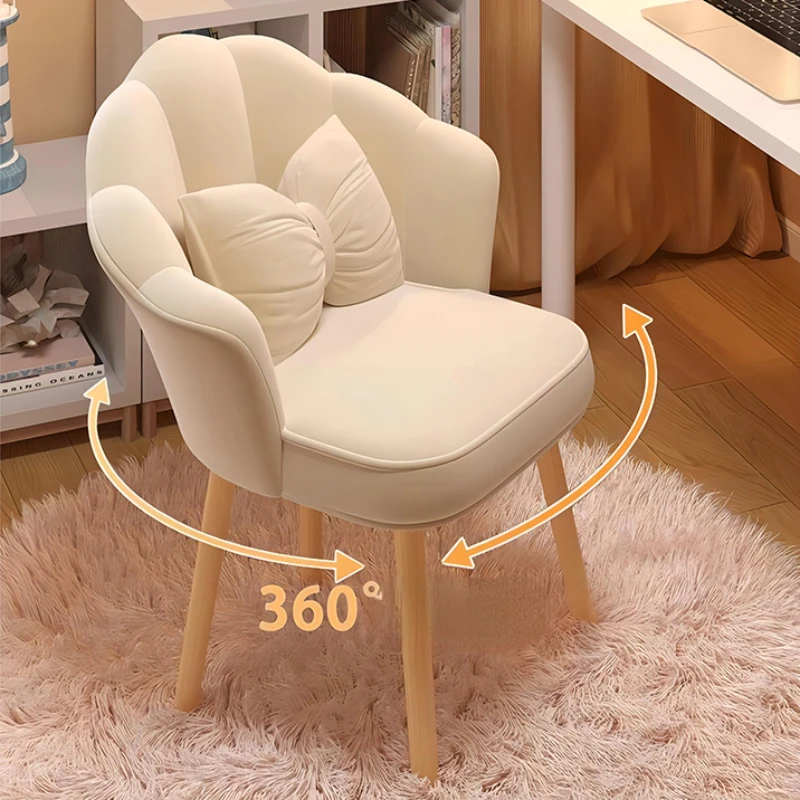 Luxury Makeup Chairs Girls' Cute Lounge Chairs Comfortable Manicure Petal Dining Chair Living Room Coffee Table Accessories