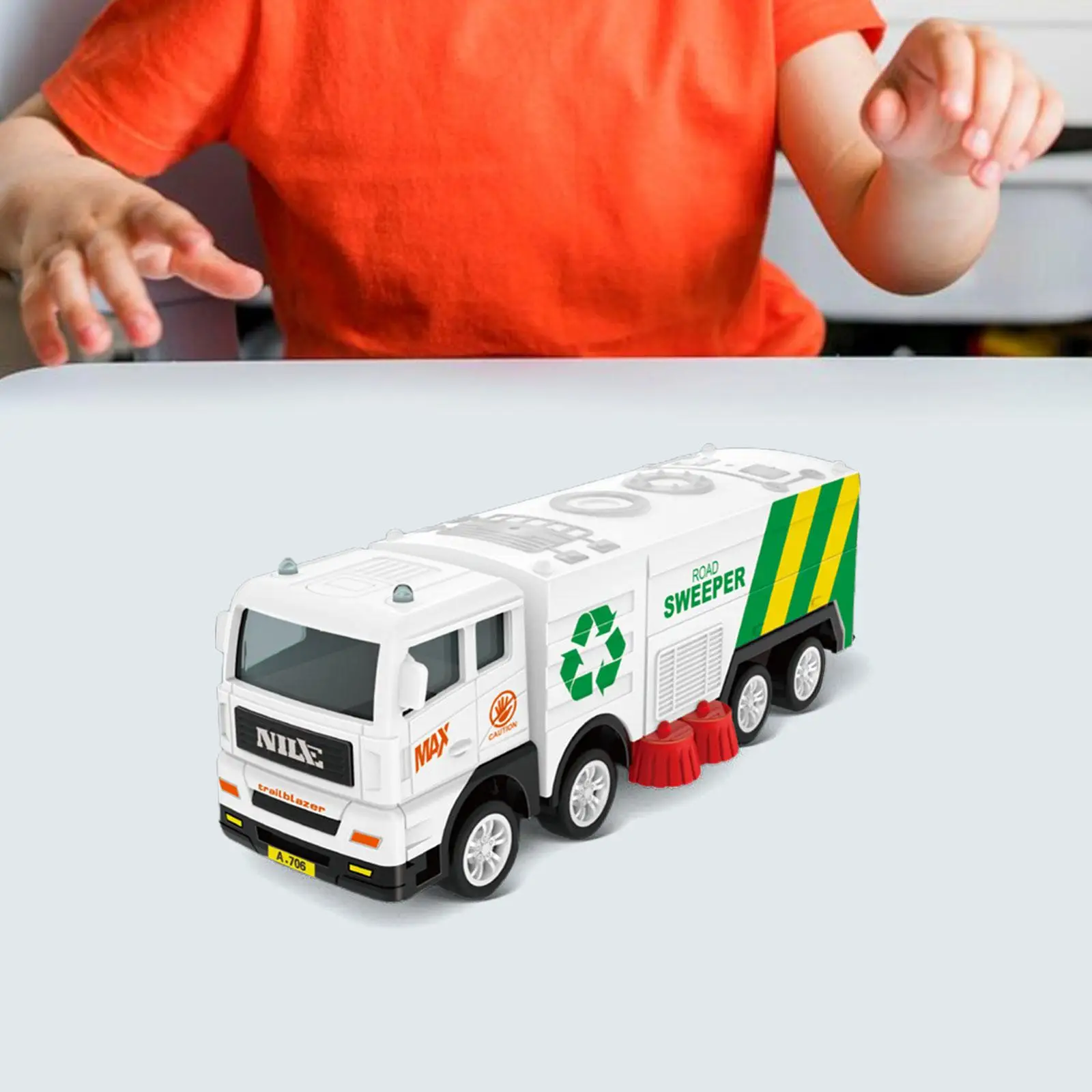 

Realistic Garbage Truck Toy Friction Powered Truck for Kids Birthday Gift