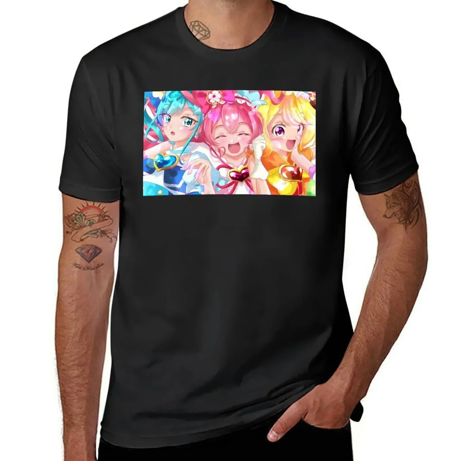 Delicious Party Pretty Cure T-Shirt graphics tees new edition vintage clothes black t-shirts for men