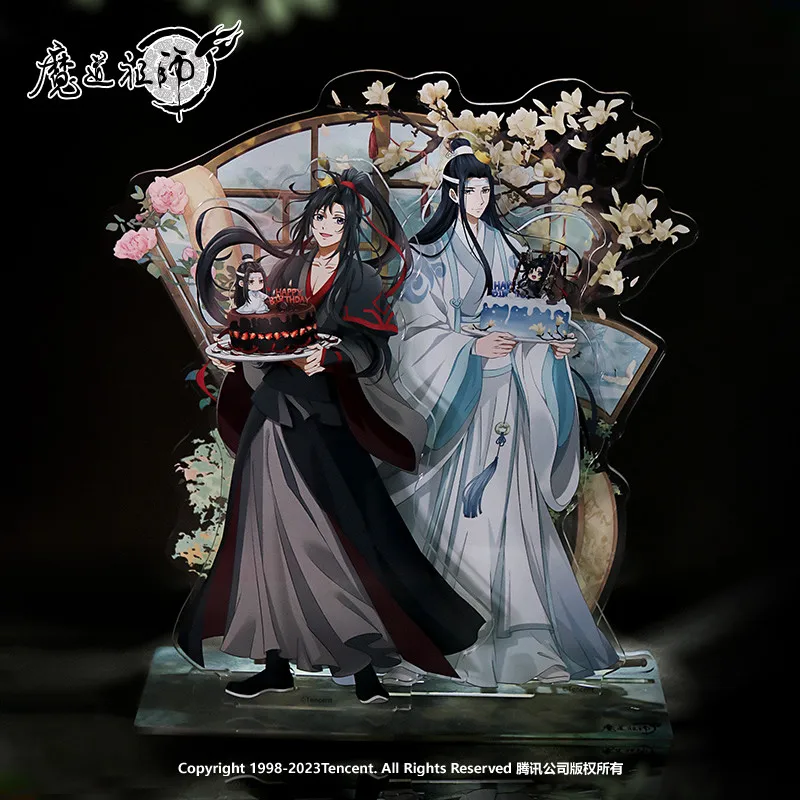 Anime Grandmaster of Demonic Cultivation MDZS Wuxian Wangji 2023 Birthday Acrylic Stand Model Badge Pins Colored Paper Toy Gift