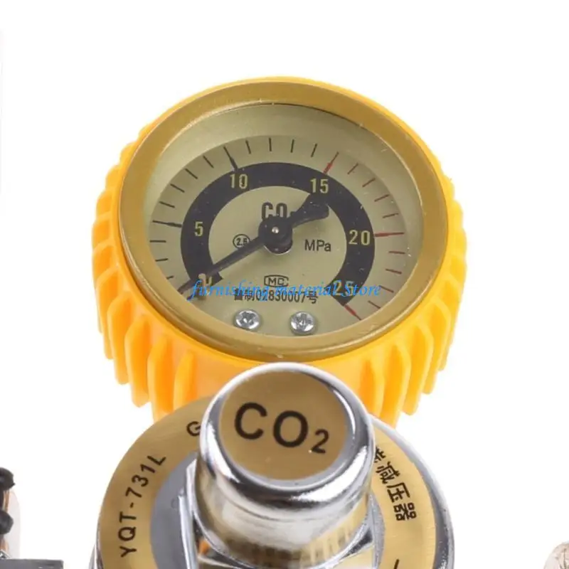 Y5GD مدمج منظم غاز 0-25MPa 5/8 CO2 مقياس ضغط منظم مقياس التدفق #2