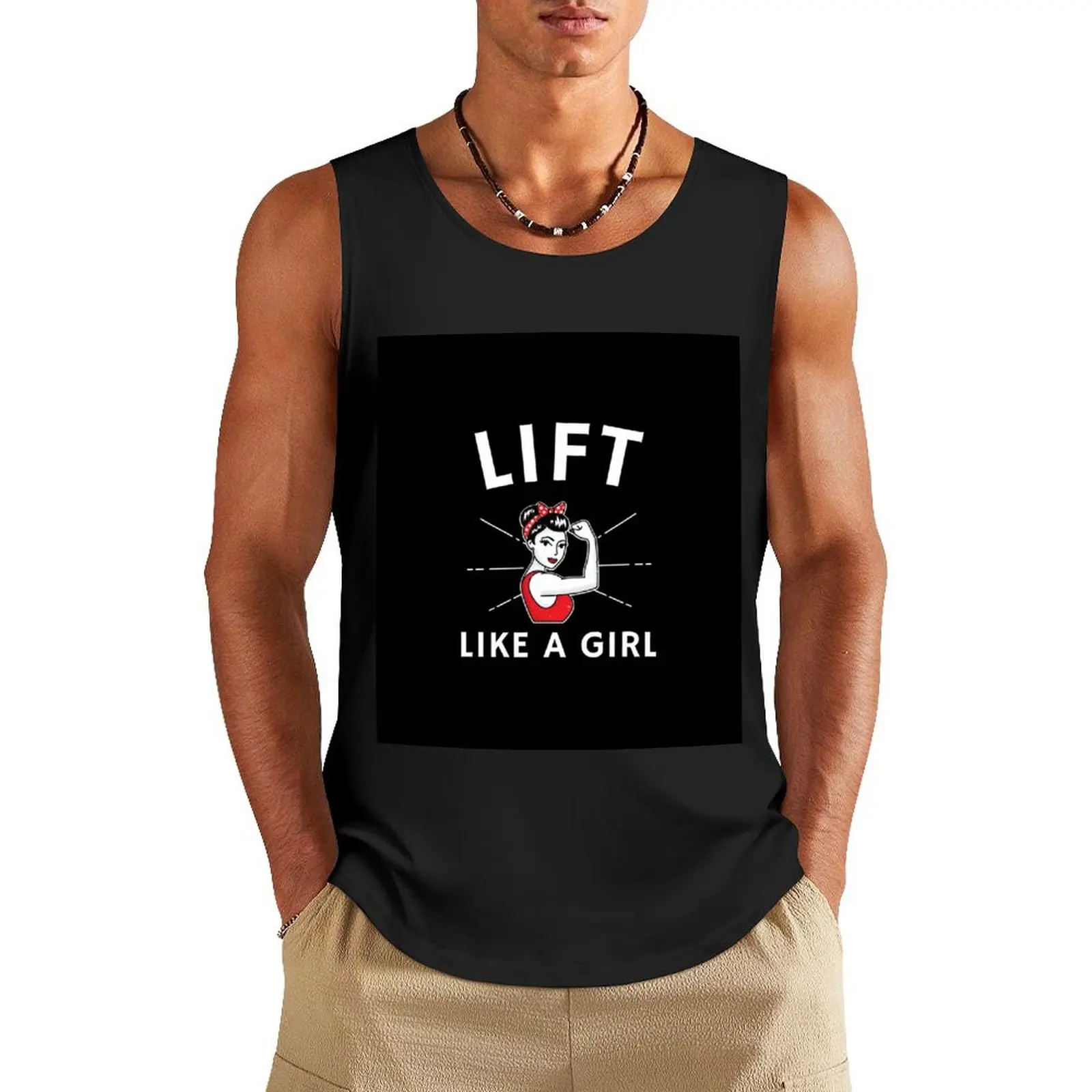 

Lift Like a Girl - Gifts for Strong Women Tank Top Bodybuilding shirt gym Gym T-shirts for men