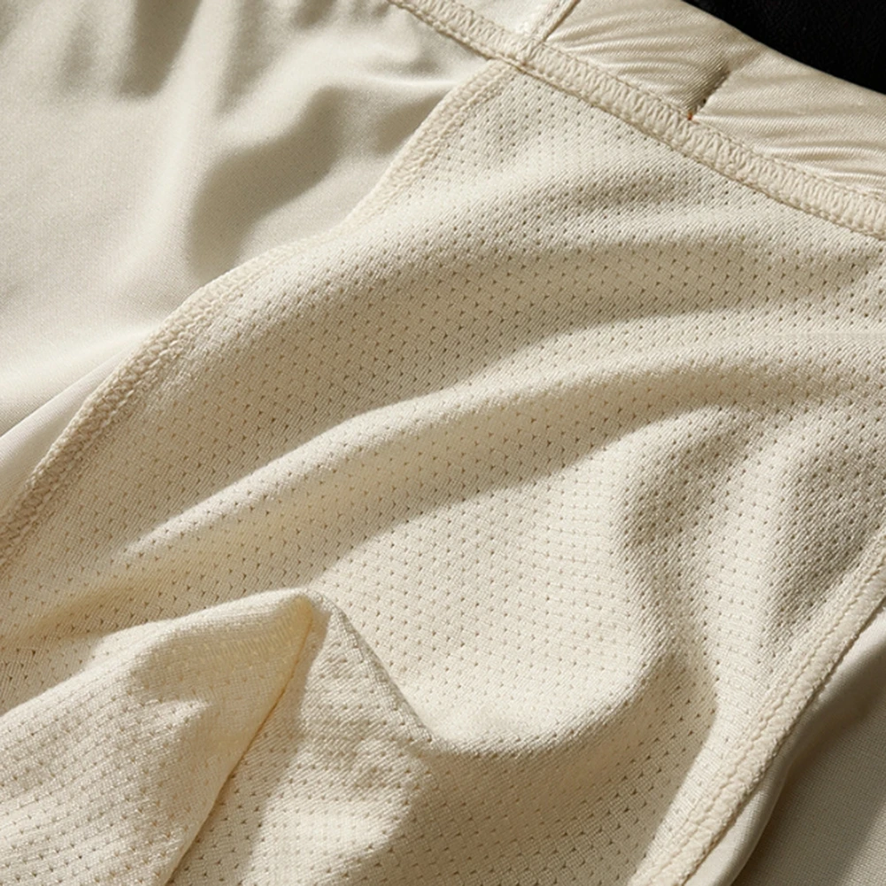 

Мужские трусы-боксеры из ледяного шелка, гладкие, атласные, дышащие, мягкие, для сна, для мужчин