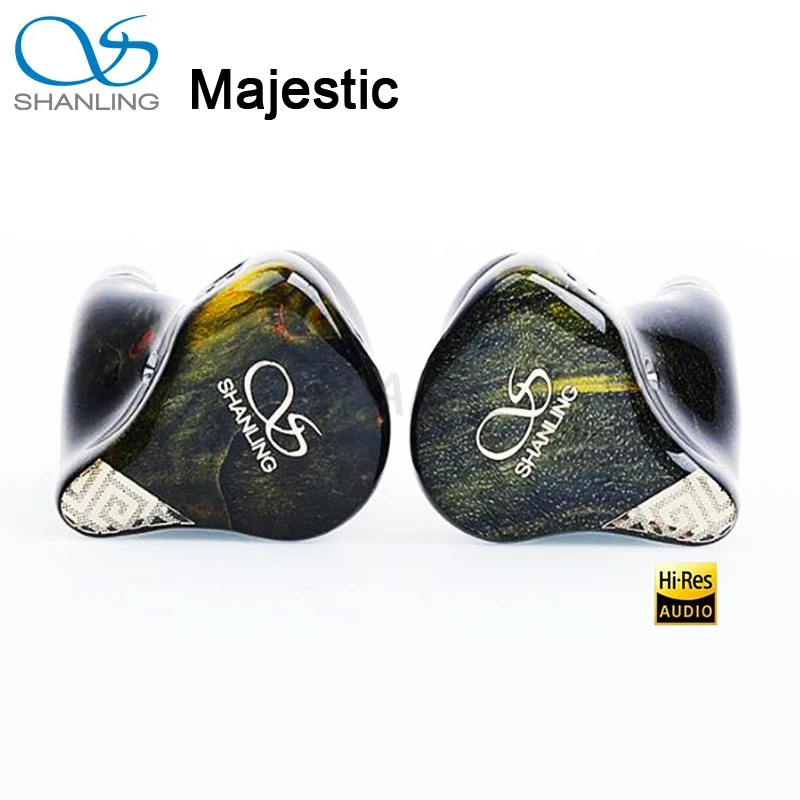 

SHANLING MAJESTIC Flagship In-ear Earphones 12 Driver Tribrid In-Ear Headphones 0.78mm HiFi Hi-Res Audio Headset Wired Earbud