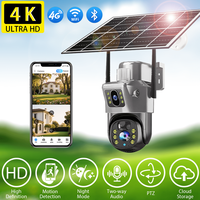 Outdoor Solar Powered Security Camera WiFi, 6MP 4K Dual Lens, PIR Motion, Long Battery Life, Night Vision CCTV V380