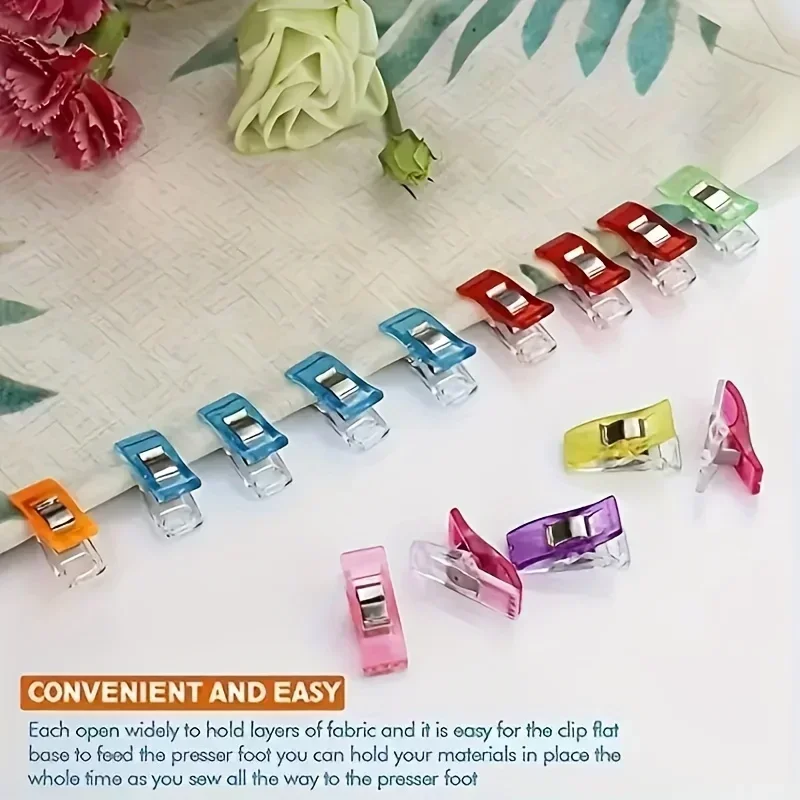 10-100PCS Sewing Clips Colorful Multipurpose Plastic Craft Crocheting Knitting Safety Securing Clothing Clips Binding Clips image 4