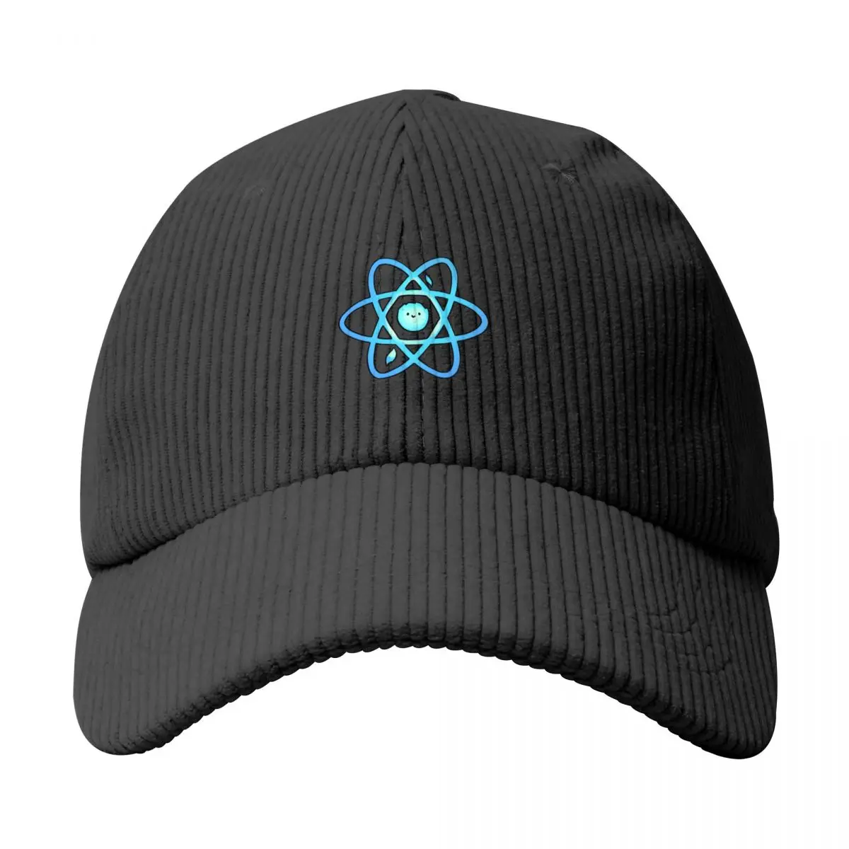 React Javascript JS Developer Happy State Components Atom Laptop or Skateboard Stickers for Coders Baseball Cap