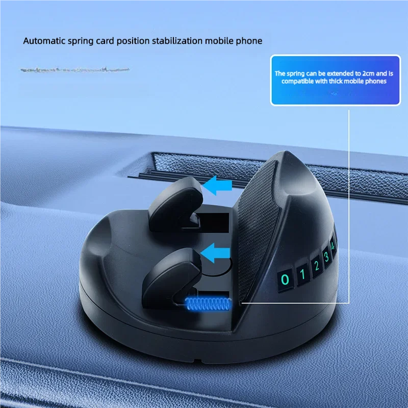 Dashboard Car Phone Holder 360-Degree Rotation Head-Up Phone Mount Stable Universal Auto Phone Stand with Number Plate image 3