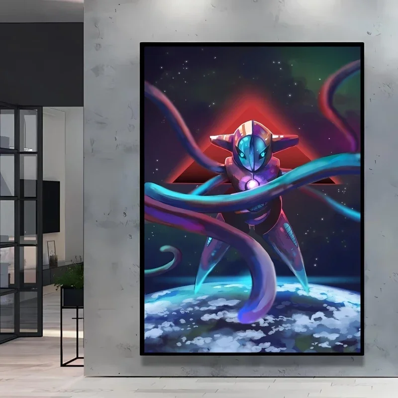 Print on Canvas Pokemon Arceus Poster Cartoon Character Images HD Printing Classic Home Living Room Decoration  Children Gift