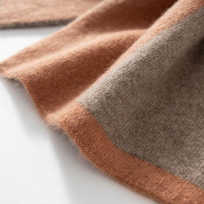 100% الكشمير وشاح المرأة محبوك المتناقضة وشاح الموضة الكورية وشاح دافئ الخريف الشتاء جديد المرأة وشاح مثقب