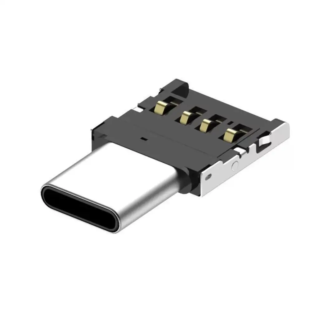 OTG Micro USB Tipo C Adaptador, Conector de Dados Feminino para Macbook, Samsung, Telefone Android, Universal, 2.0