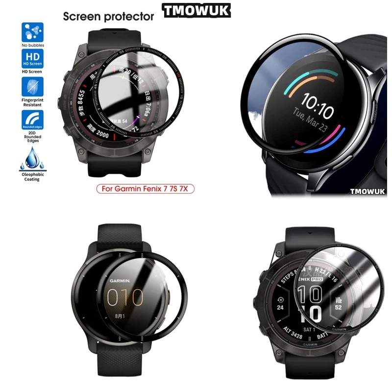 

For Garmin Fenix 6 7 8 7X 6X 7S 47mm 51mm High-Strength Film For Intense Activities