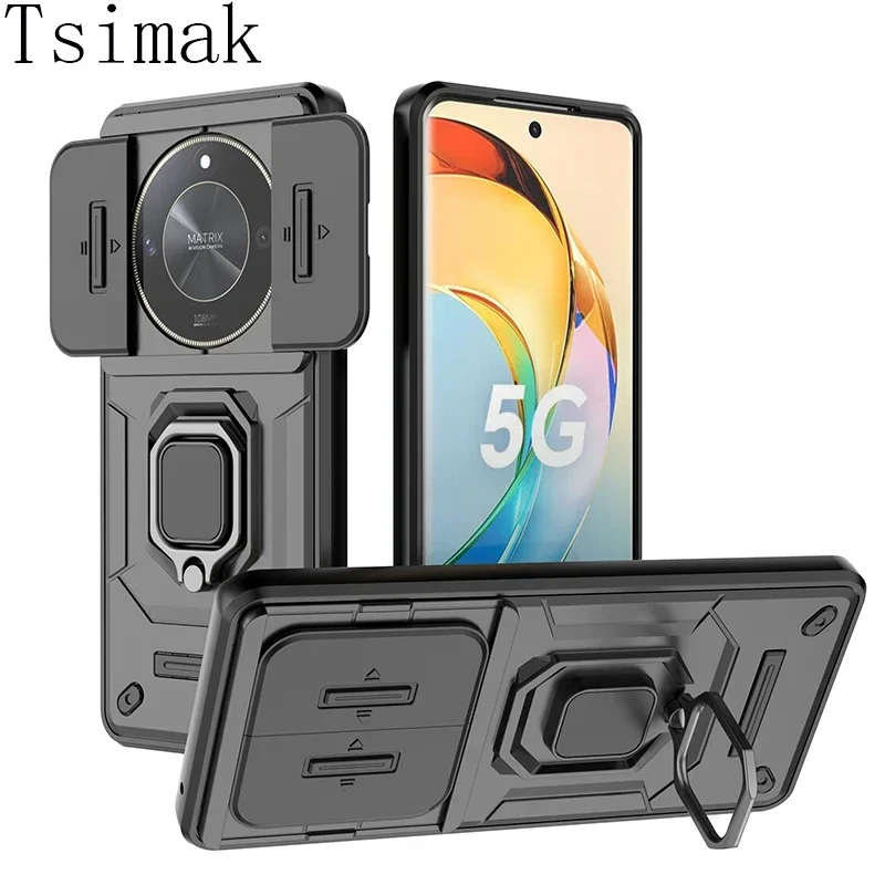 Shockproof Case For Honor 90 X9A X9B X9C Magic 5 6 Lite Magic5 Magic6 Slide Camera Phone Cover for Honor 200 Pro 90 Lite Coque