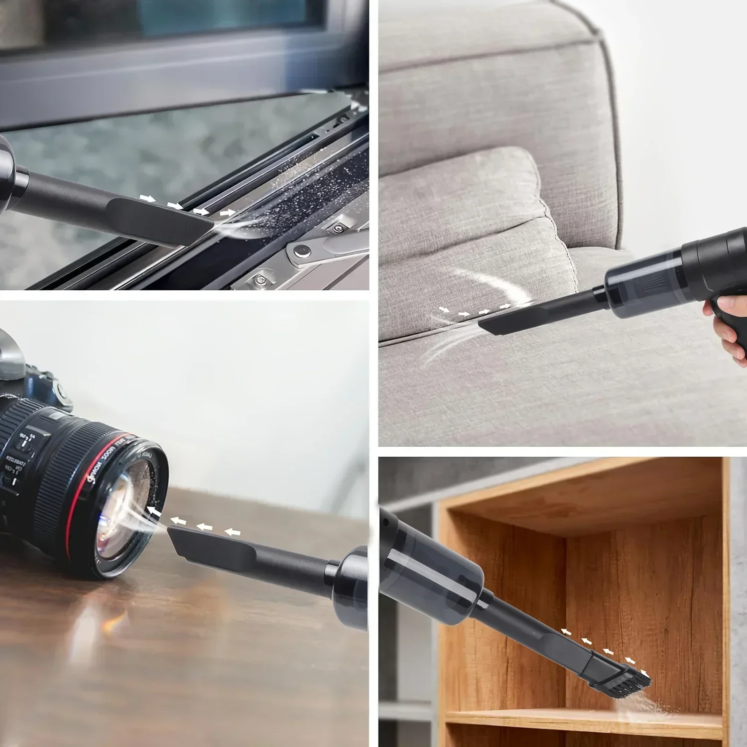 Portable Handheld VacuumCleaner EnhancedCycloneSuction, WirelessRechargeableWithStrongPower,EffortlessCleaningFor Cars, Offices