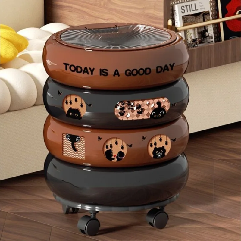 Simple Waste Bins Kitchen High Capacity Trash Cans Morden Removeable Trash Can with Cover Waterproof Bathroom Cleaning Supplies