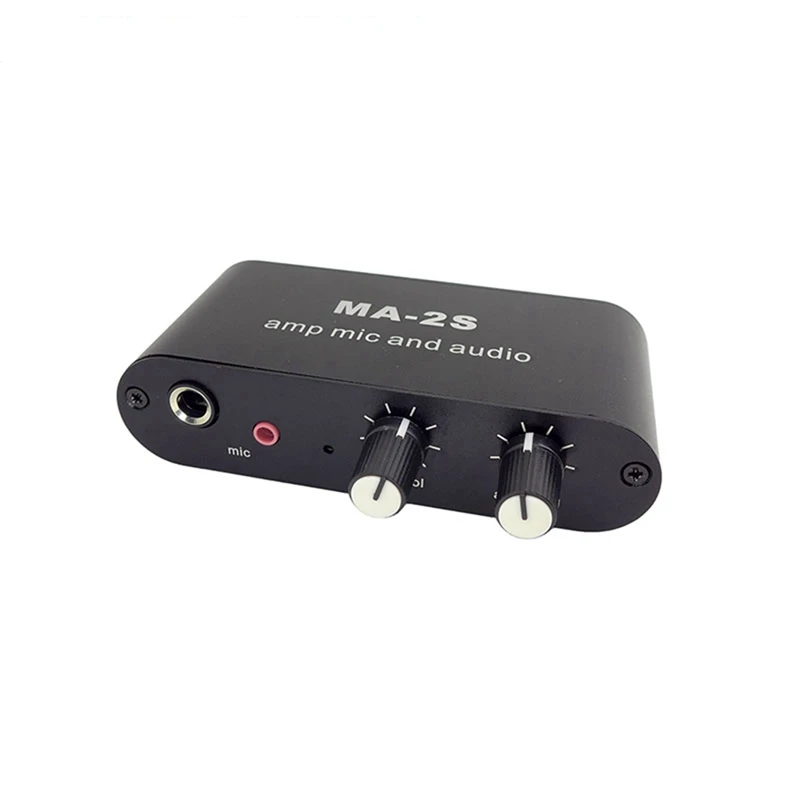 6.5Mm Dynamic Microphone Headphone Amplifier Audio Preamplifier Mixing Board MA-2S