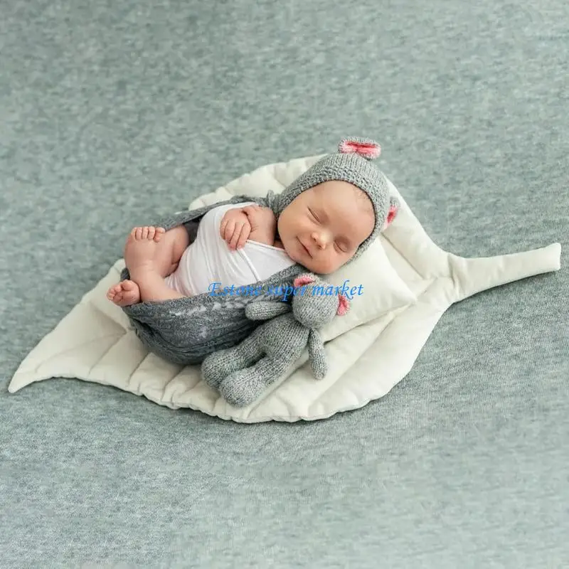 090B Natural Design Photography Props for Newborns Soft Breathable Lovely Assist Background Support Pad