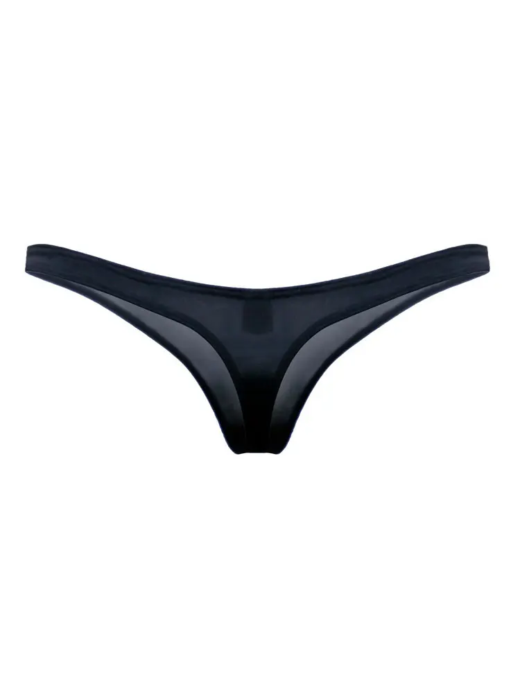 Sexy Women Traceless Low Rise Waist G-string Sheer See Through Micro Mini G-String Thong Bandage Exotic Lingerie Underwear
