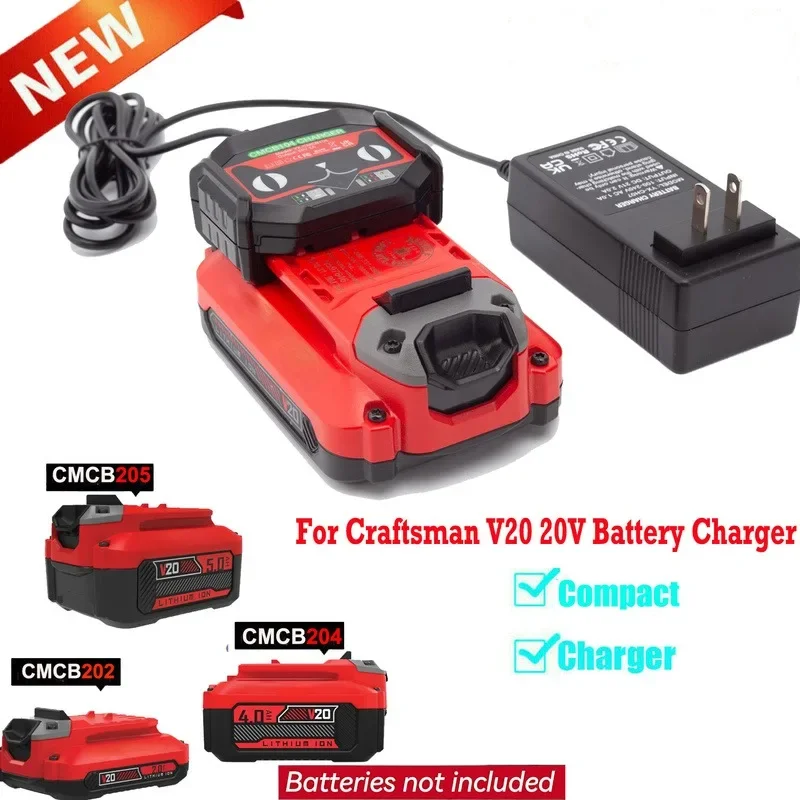 Power Tool Battery Split Charger For Craftsman 20V MAX Li-ion Battery Series Portable Charger Power Tool Accessories