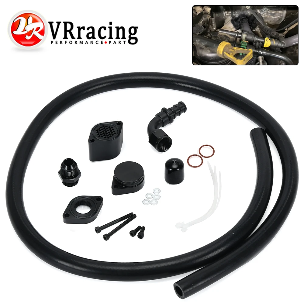 Function CCV Reroute Engine Ventilation Kit For 11-23 Ford Super Duty 6.7L Powerstroke Crankcase Breather Set Replacement