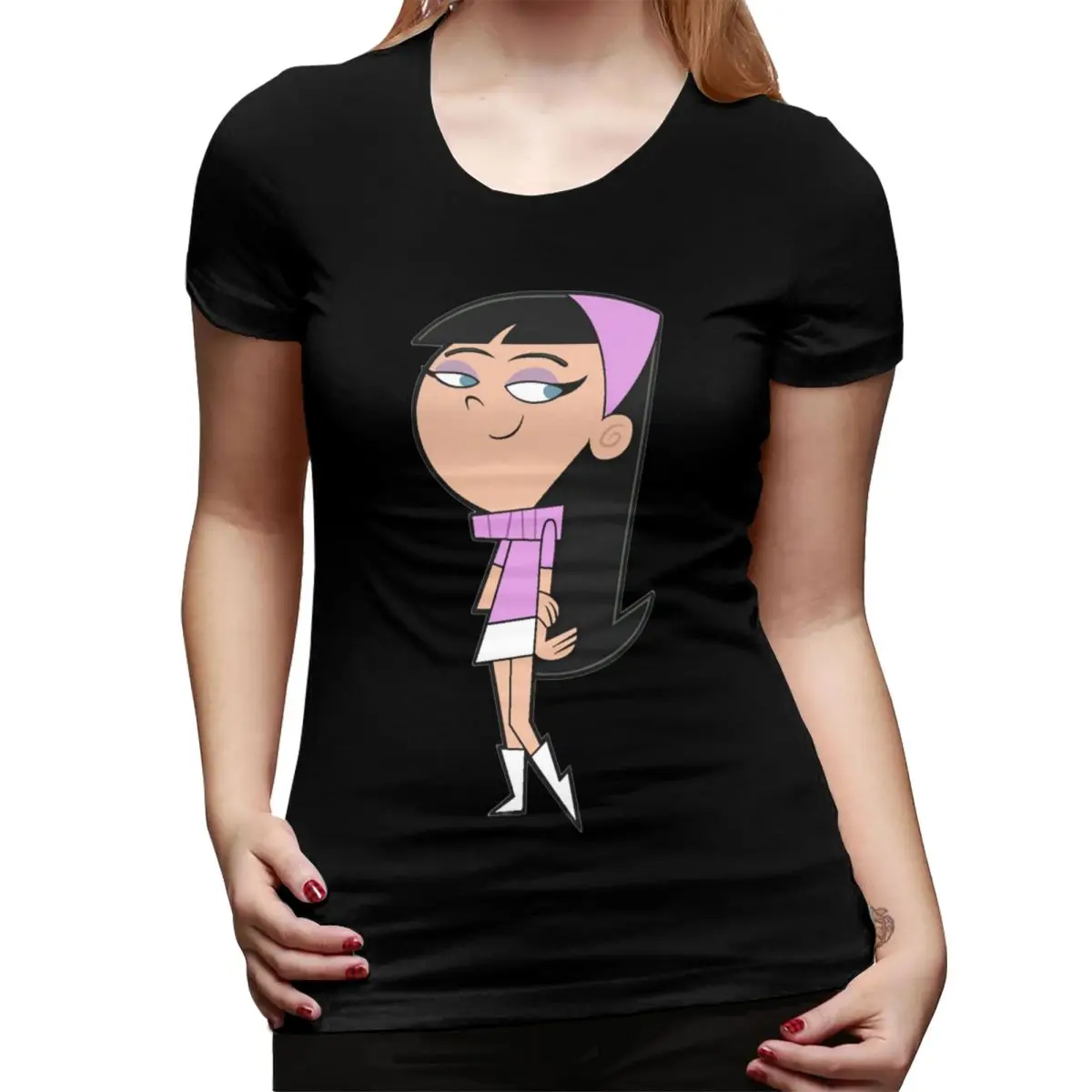 Camiseta Fairly Oddparents Cosmo para mujer, camisetas de cuello redondo, ropa de calle, camisetas de manga corta para mujer, ropa de verano, Tops