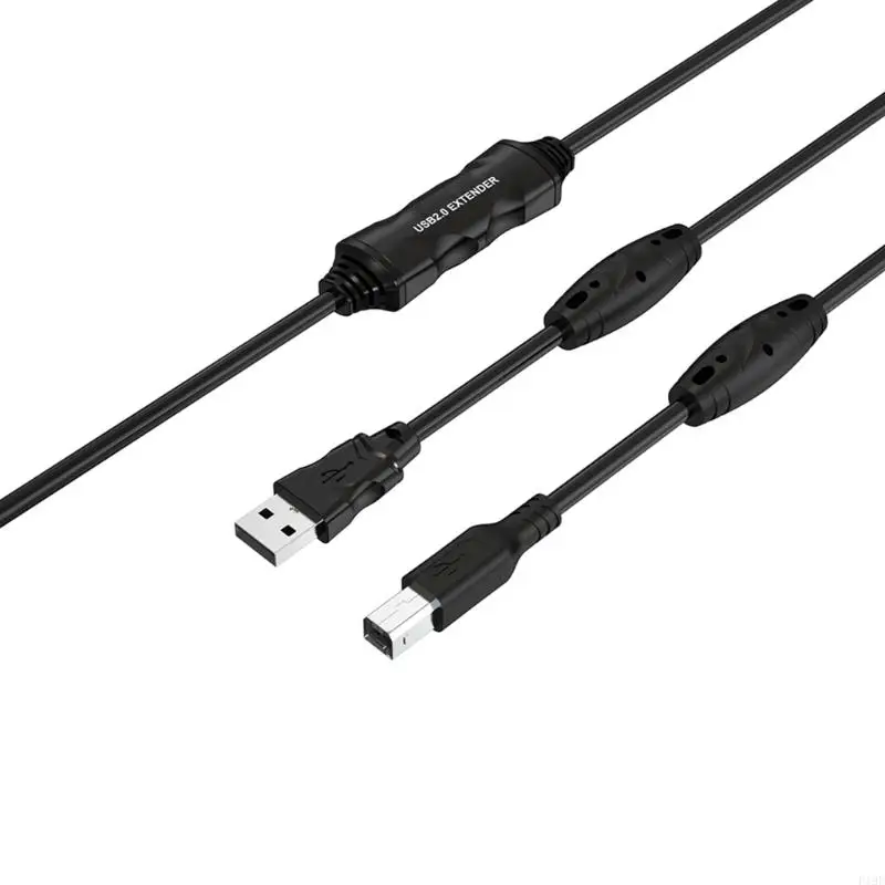 USB2.0 Active Amplifiers Printer Cable for Extended Distance Connection Stability with Printers and Scanners F19E