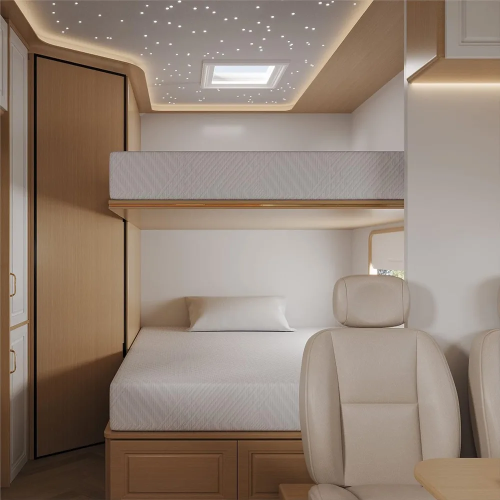 سرير مرتبة تخييم من إسفنج الذاكرة مقاس 10 بوصة في صندوق، مصمم ومجمع في الولايات المتحدة الأمريكية، معتمد من CertiPUR-US، مقاس 80 × 72، نوم مريح #2