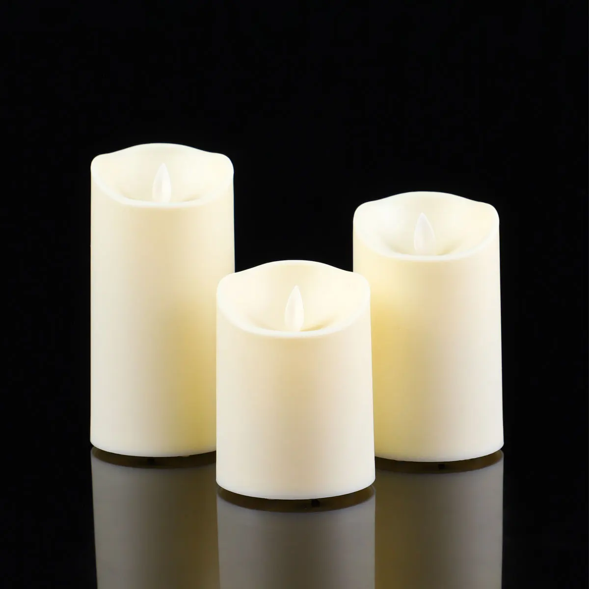 1 or 3 Pieces Flameless LED Rechargeable Candles With USB,Moving Wick Dancing Flame Pillar Candles 3/4/5 Inch Height