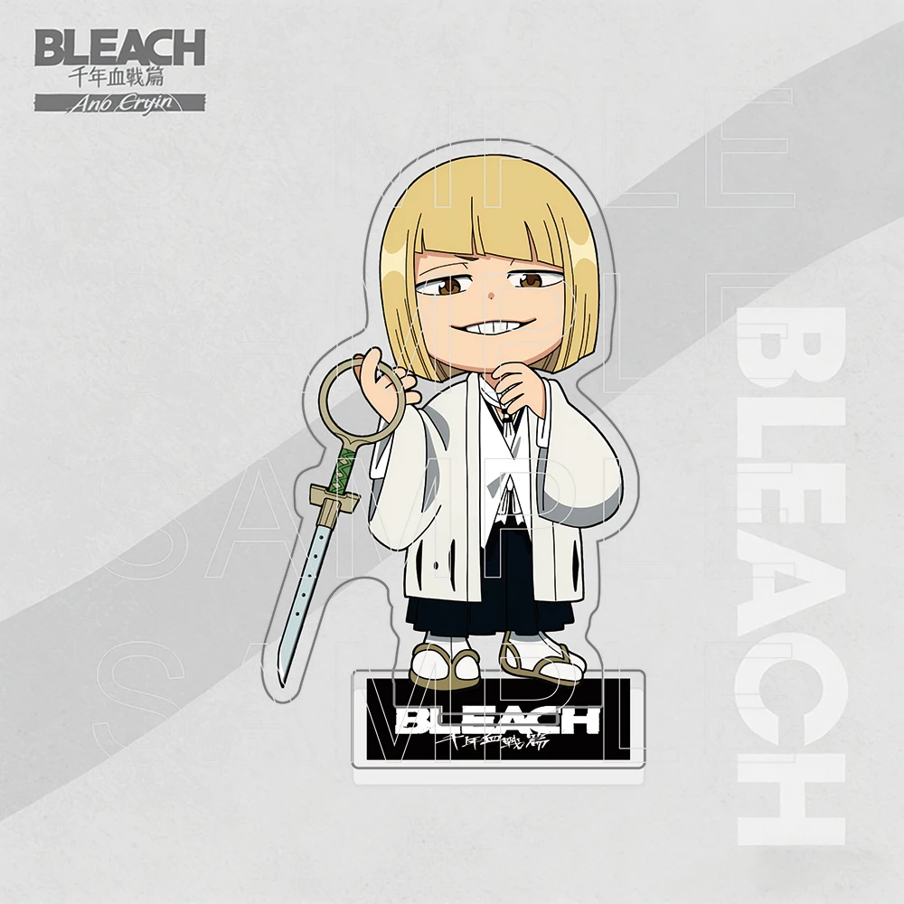 Bleach Thousand-Year Blood War Acrylic Stand, Ichigo Rukia Toshiro Byakuya Chibi Figure, TYBW Anime Desktop Decor Keychain Gift