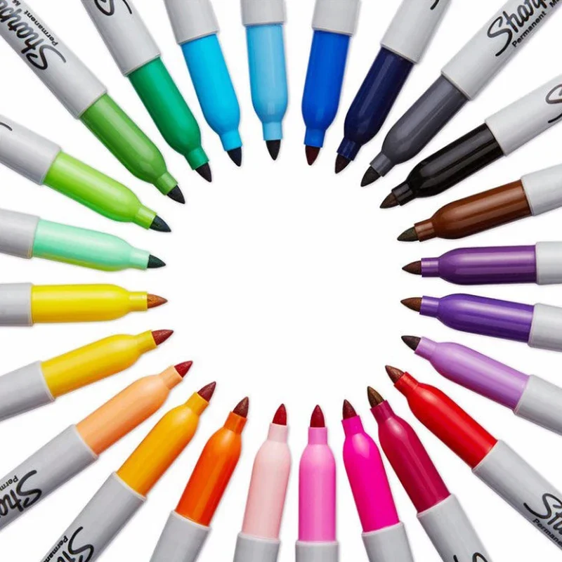 1pcs Sharpie Marker Pen Oily Non-fading Waterproof Quick-drying Art Painting Color Large-capacity Marker Painting Supplies