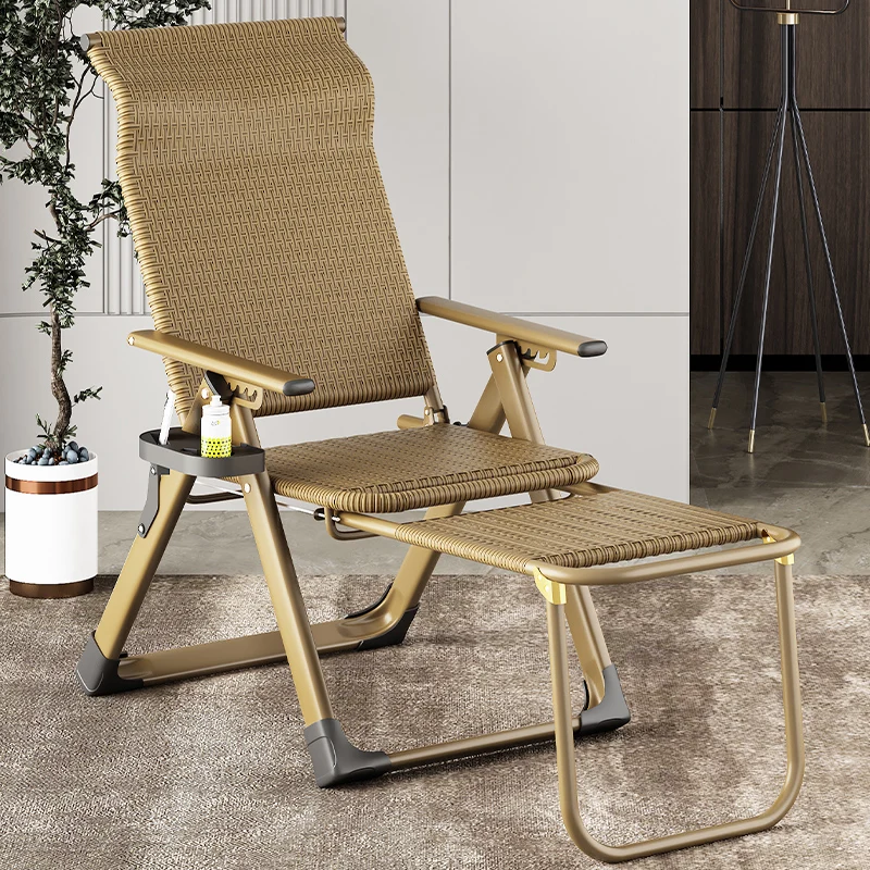 Sedia da campeggio reclinabile in Rattan da pesca Patio abbronzatura Designer terrazza Lounge Chair nuoto comodi mobili Sillas De Playa