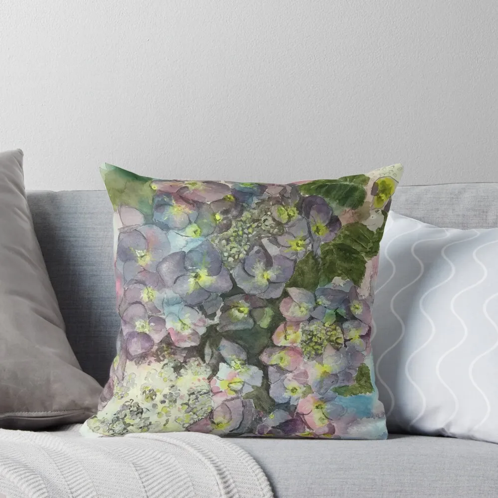 

Hydrangea Throw Pillow Anime Cushion Cover Sofa Covers For Living Room ornamental pillows for living room pillow