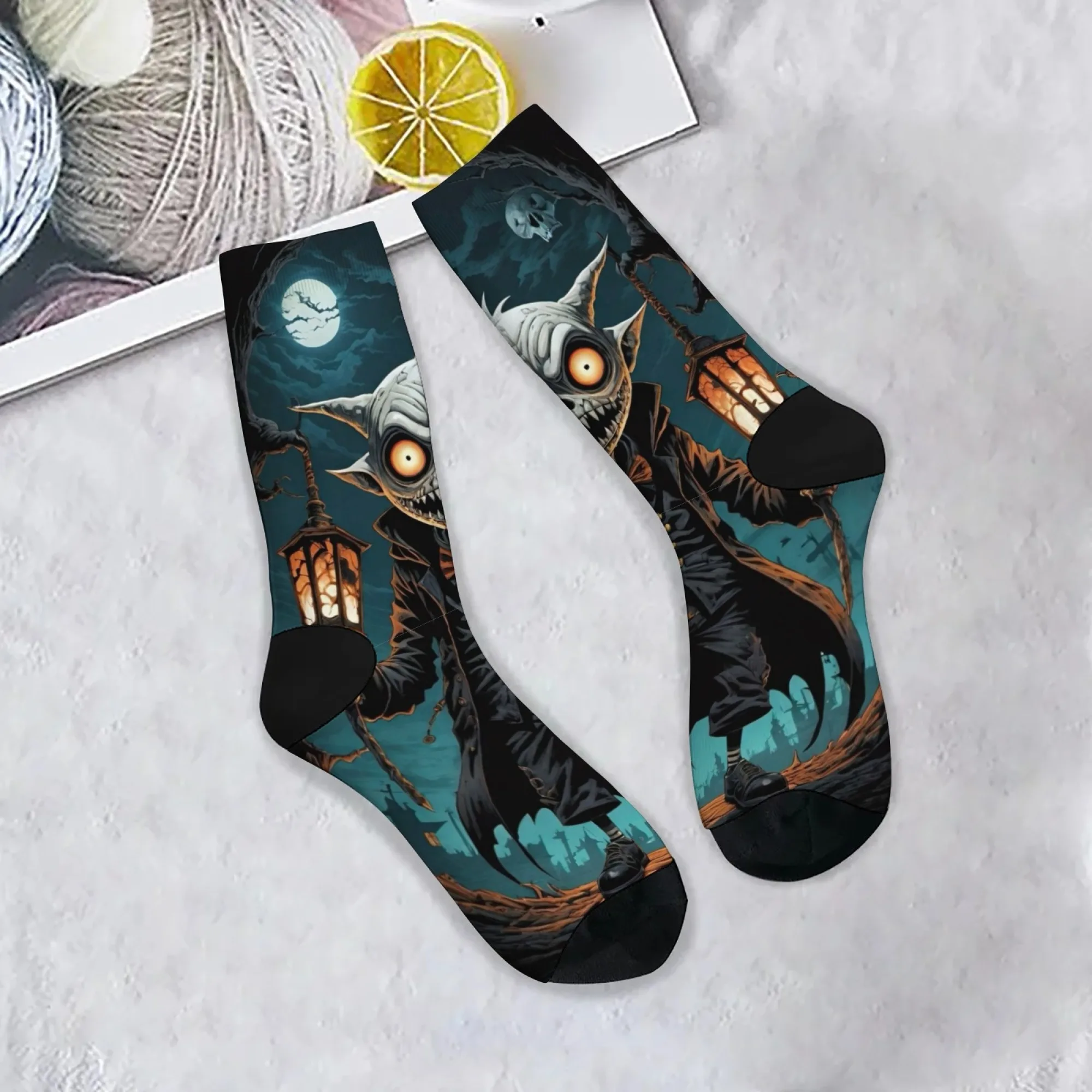 Cartoon Monster Casual Herrensocken Bequeme atmungsaktive rutschfeste Socken Neuheit Harajuku Straße Hip-Hop-Stil Crew Socken Geschenk