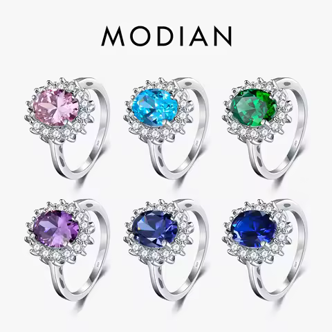 2.0Ct Fasion Real Solid 925 Sterling Silver Ring Fashion Women Gift 5A Zircon Jewelry Brand Wedding Engagement Silver Rings