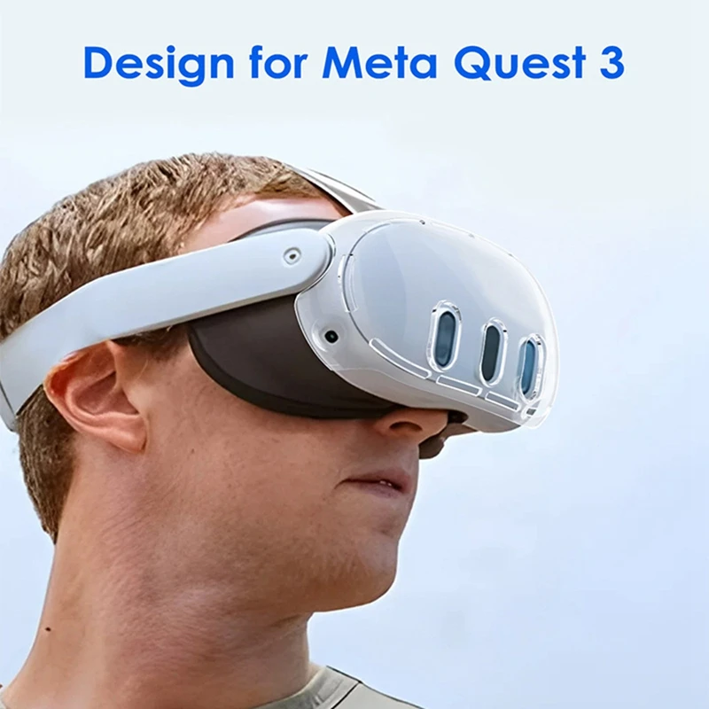 For Meta Quest 3 Headset Q 3 Host Crystal Case Lens Cover Tempered Film Rocker Cap Strong Protection VR Spare Parts Accessories