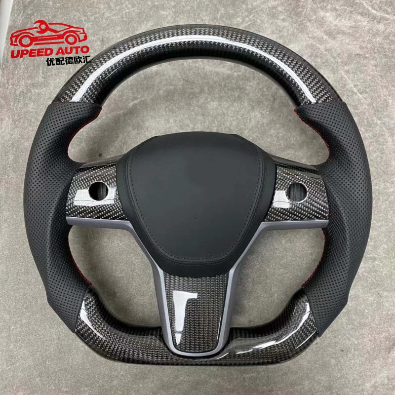 suitable for Factory-direct processing of car carbon fiber steering wheels, Tesla Model 3 steering wheel modification and upgrad
