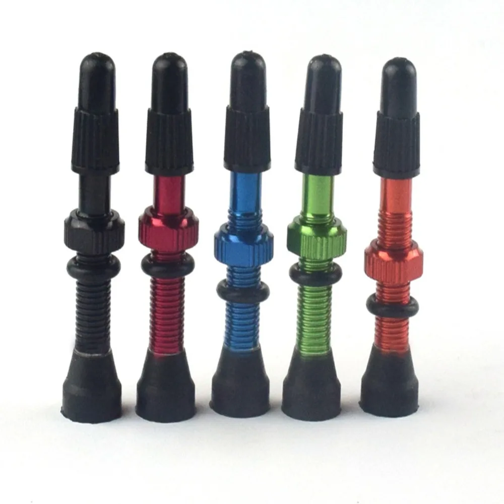 

Tubeless Cycling Parts Mountain Road Bike Alloy Stem Bicycle Vacuum Air Valve Tire Nozzle Cap Bicycle Tire Valves Bike Stem