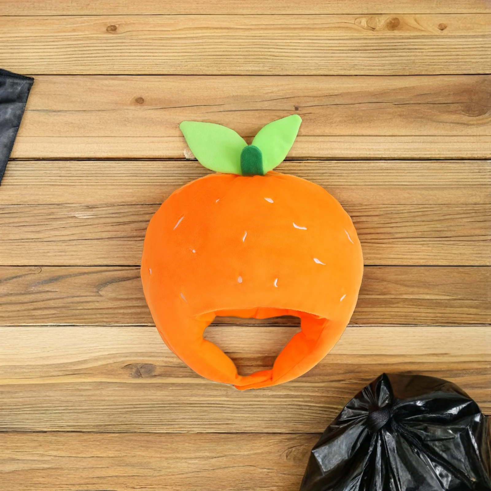 Cappello per costume da cartone animato arancione Copricapo di frutta creativo per spettacoli cosplay di feste Photo Booth Copricapo divertente per oggetti di scena