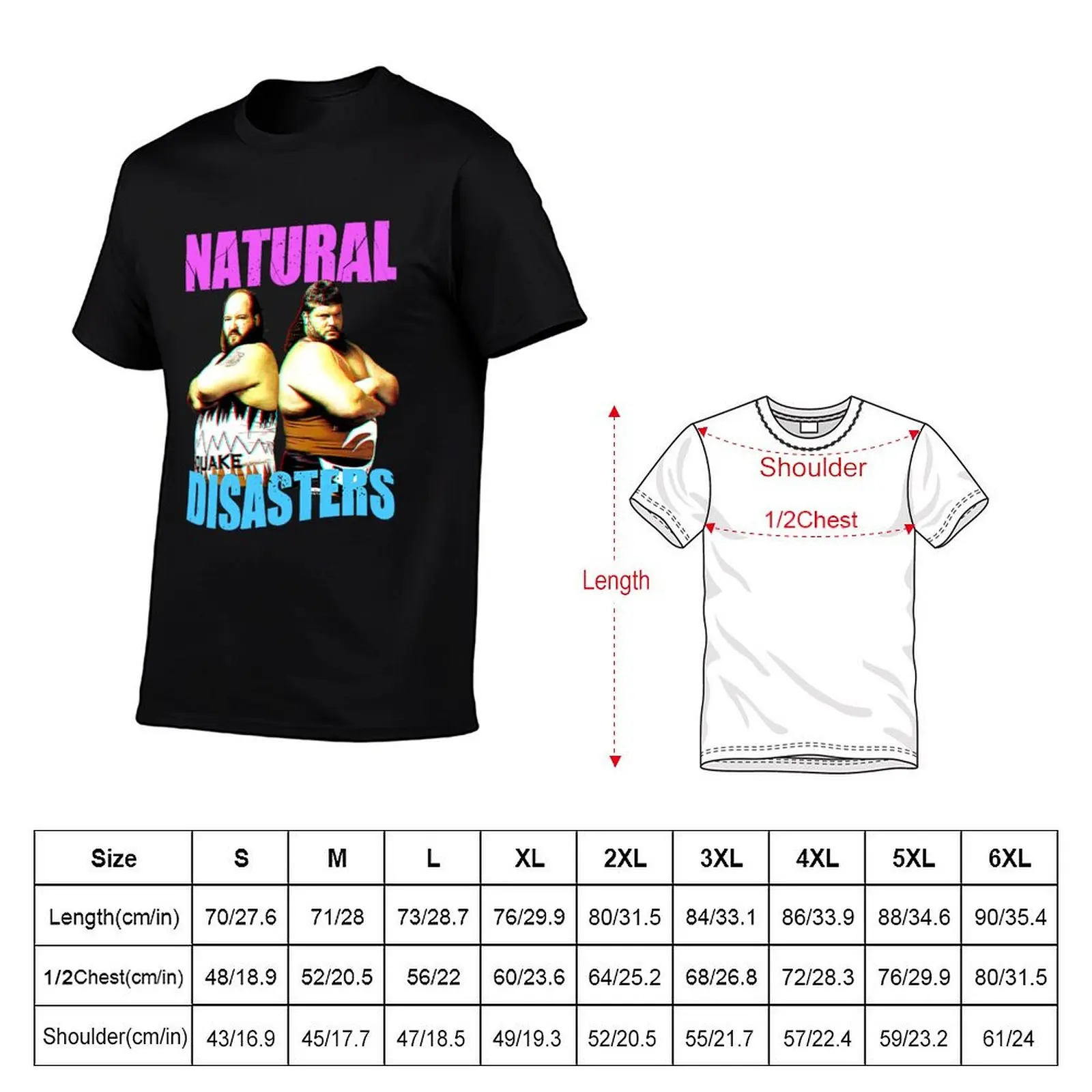 Earthquake and Typhoon, Natural Disasters T-Shirt Big and Tall Casual T-Shirt
