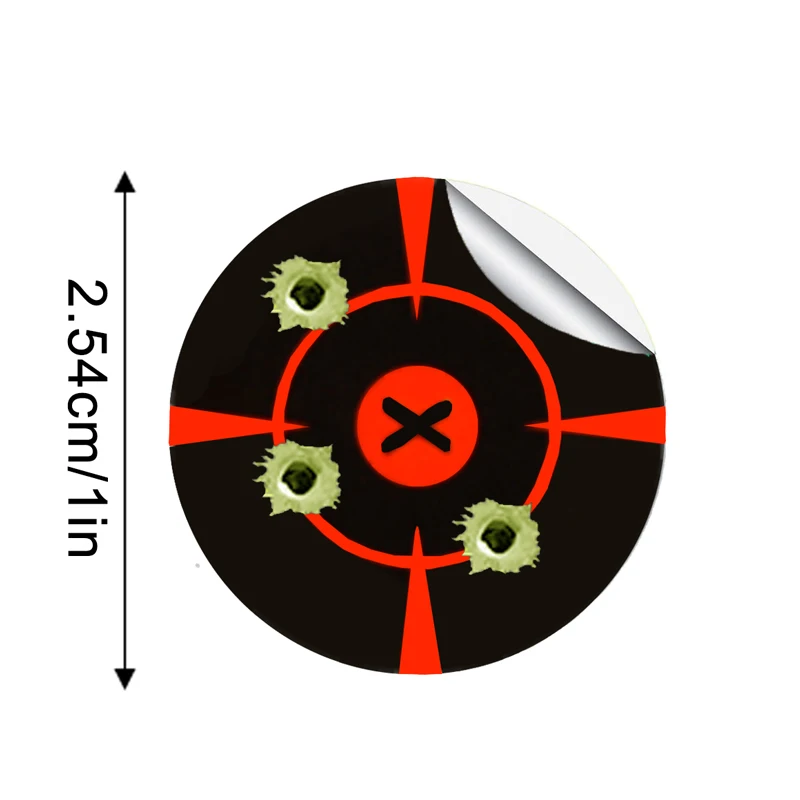 Papier de cible anti-éclaboussures 1 pouce, autocollant de tir adhésif, cibles éclaboussures, tir d\'ampli, entraînement pratique réactif, 50 pièces,