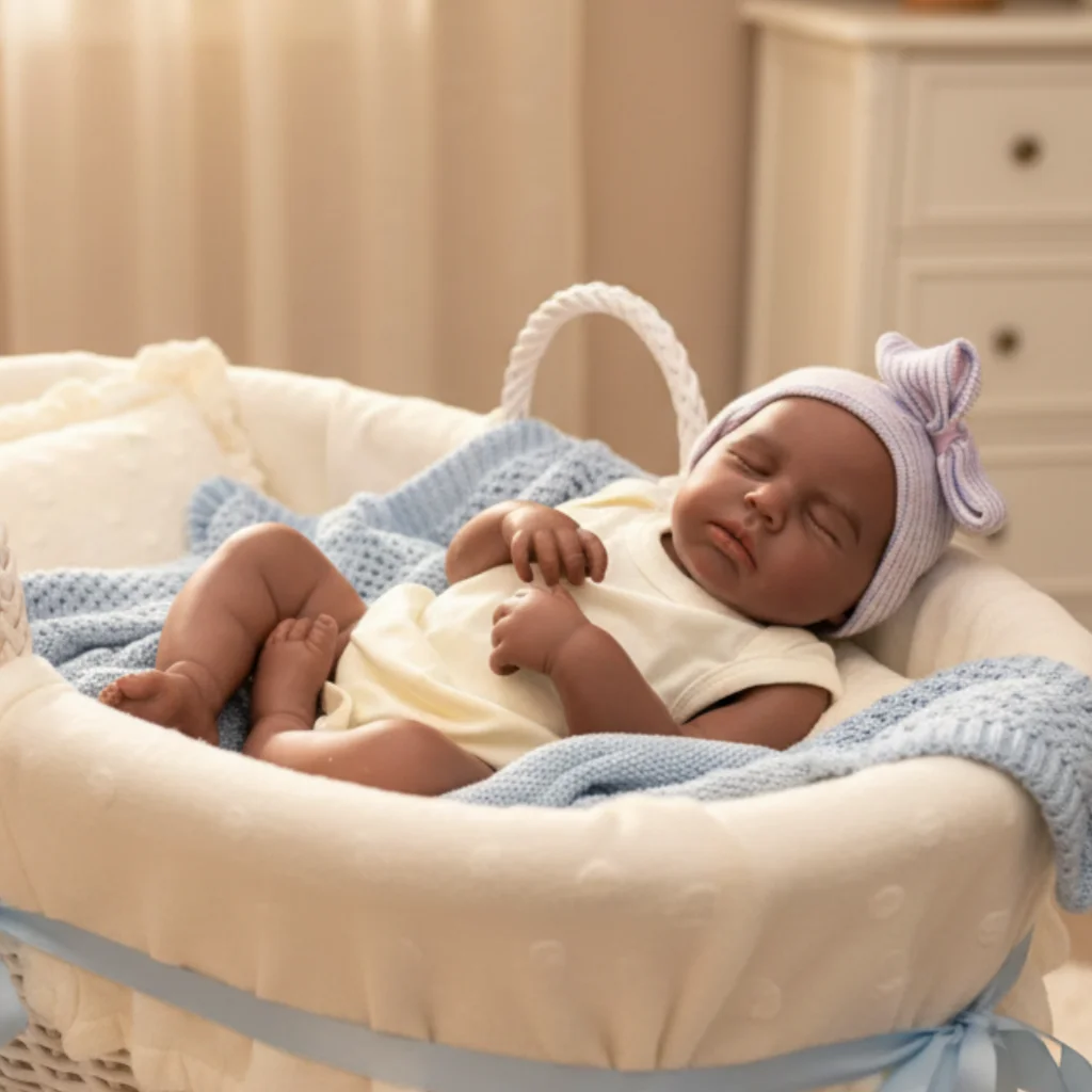 

18 дюймов/45 см может открыть рот, окрашенная и неокрашенная темная кожа, твердый силиконовый Bebe Reborn, куклы для мальчиков и девочек, кукла ручной работы для новорожденных, подарки