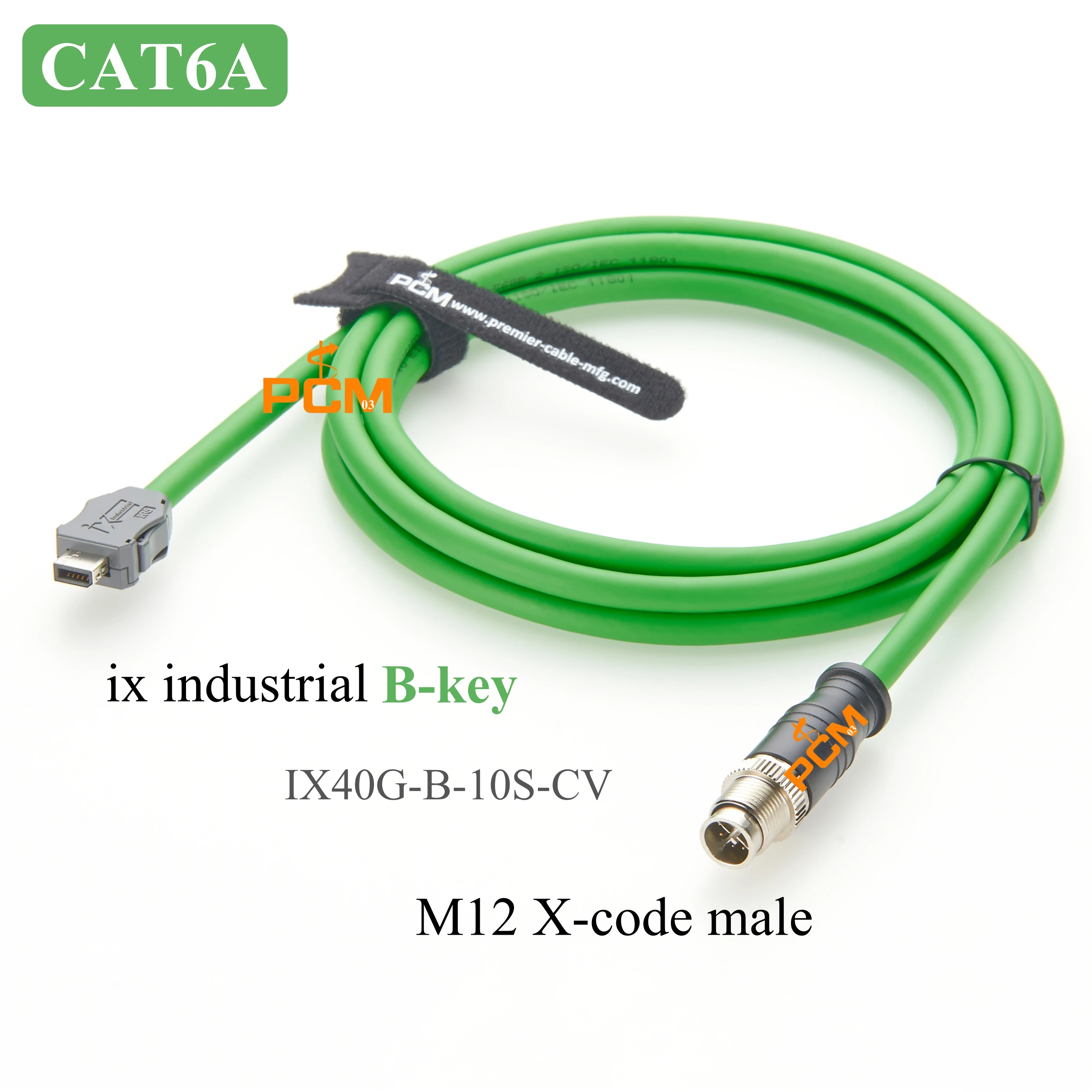 IX Industrial B to M12 connector 8 pin X code Cat6a Ethernet Cable Profinet Network LAN cord for Industrial Camera Switch