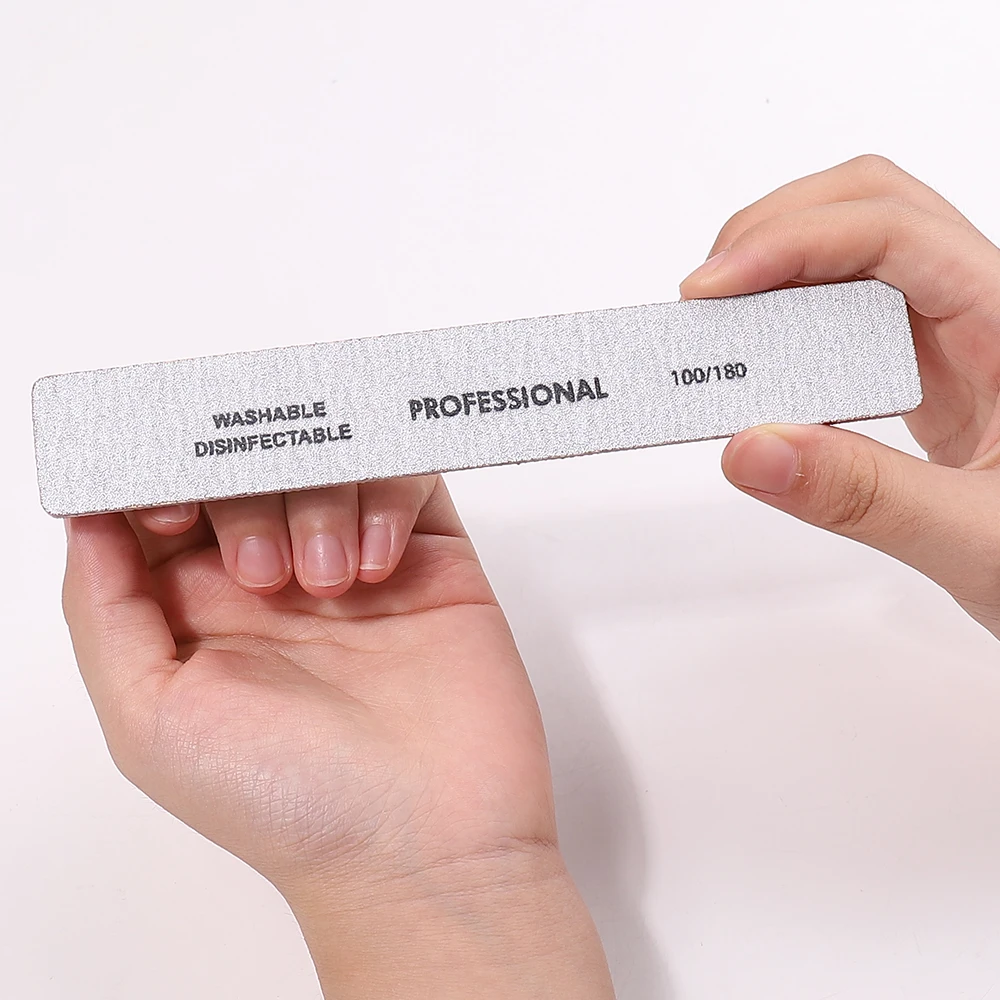 5/25 قطعة ملف الأظافر المربع المهنية 80/80 100/180 الصنفرة الجير أ Ongle الرملي تلميع الملفات معدات الأظافر مانيكير #6