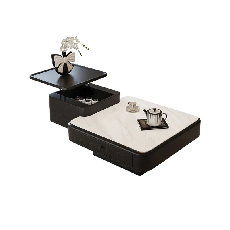 CX Italian light luxury square coffee table storage high-end living room household small apartment simple marble tea table